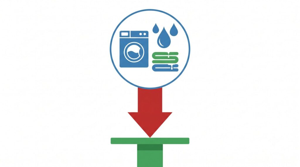 洗濯機本体と水や衣類を含めた重さを考える