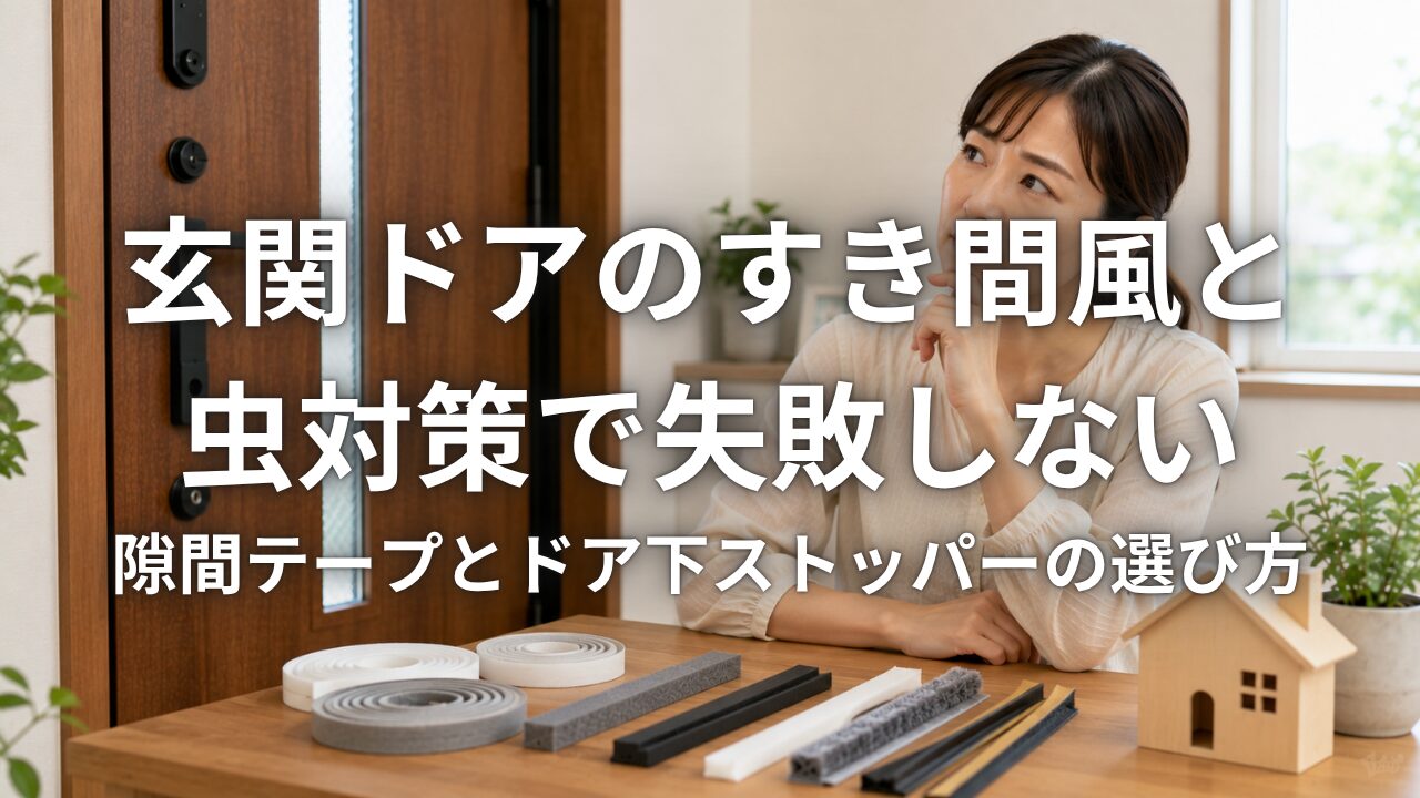玄関ドアのすき間風と虫対策で失敗しない隙間テープとドア下ストッパーの選び方