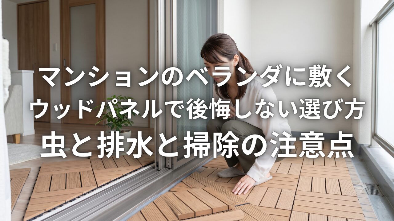 マンションのベランダに敷くウッドパネルで後悔しない選び方 虫と排水と掃除の注意点
