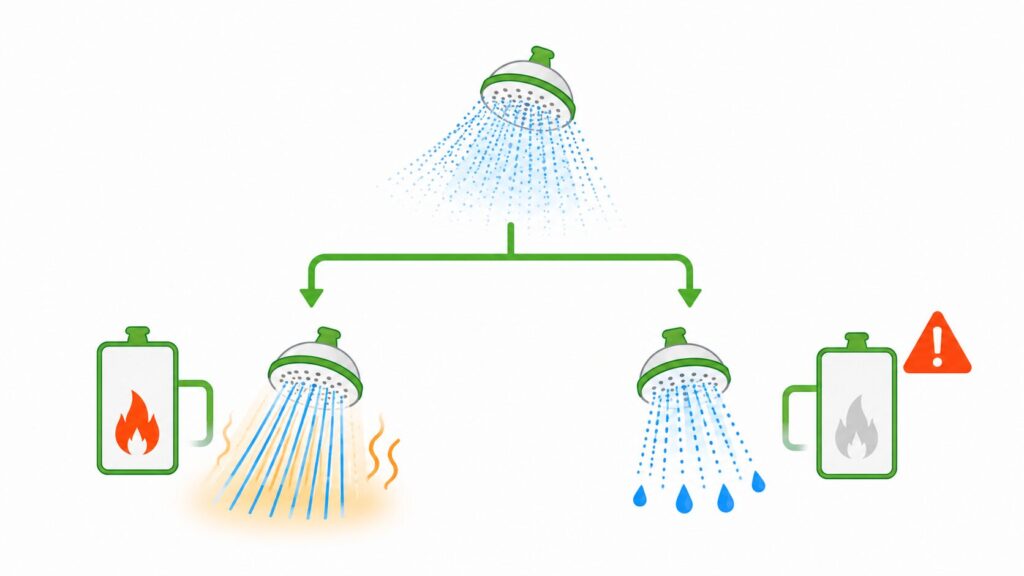 通常吐水への切り替えで原因を見分ける方法