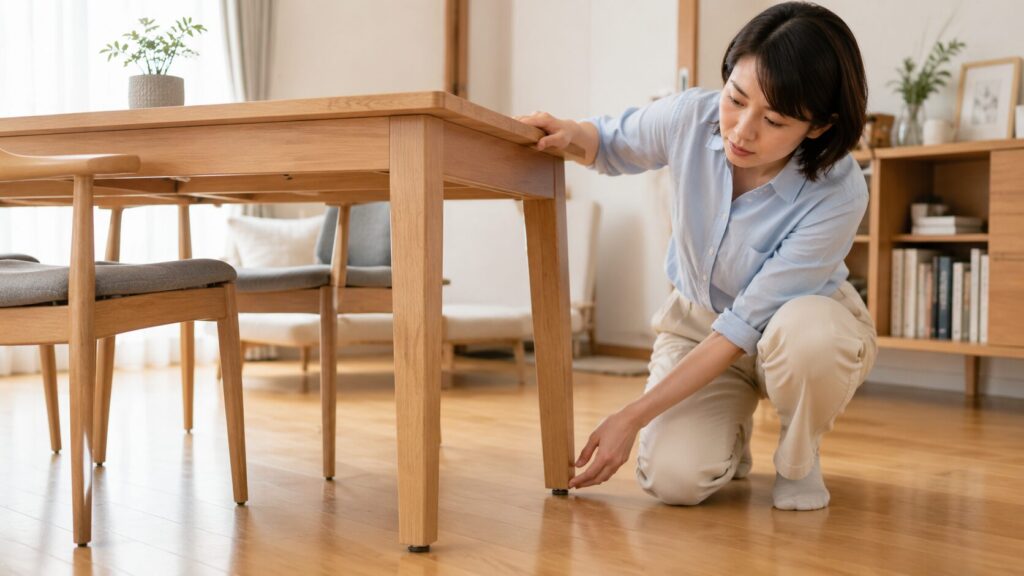家具のガタつきはなぜ起こる 脚と床に分けて考える基本