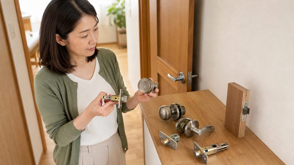 ドアノブ交換前に知っておきたいラッチと錠の種類