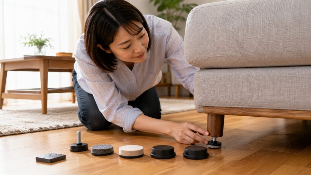 フローリングを傷めず家具を安定させるための注意点