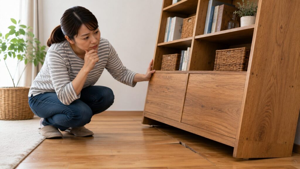 家具のガタつきをDIYで直さず床や家具を確認したほうがよいケース