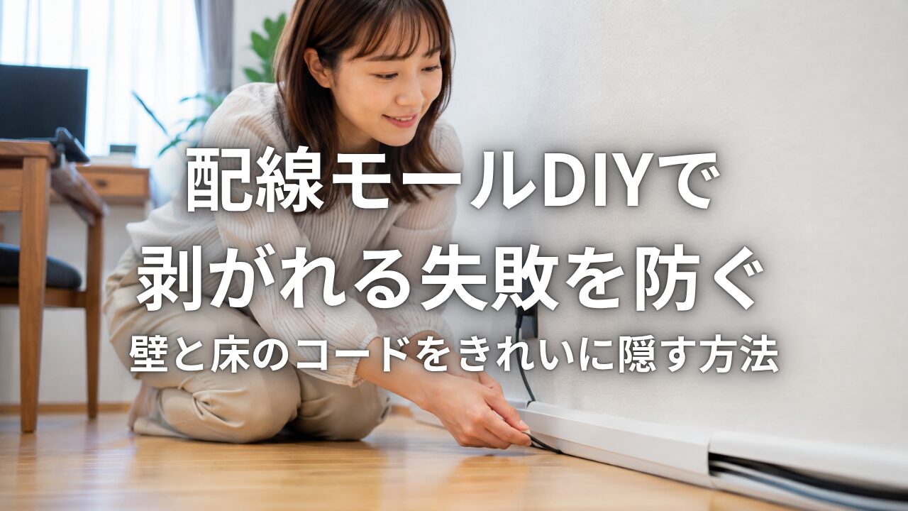 配線モールDIYで剥がれる失敗を防ぐ 壁と床のコードをきれいに隠す方法