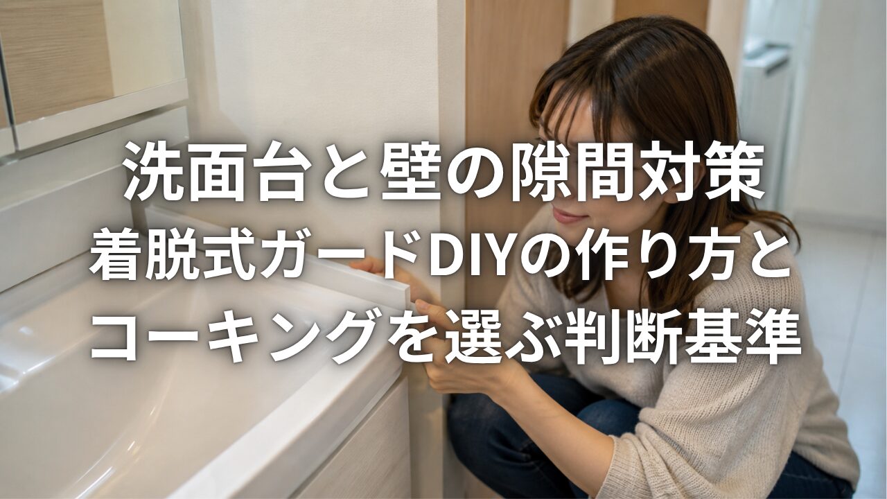 洗面台と壁の隙間対策 着脱式ガードDIYの作り方とコーキングを選ぶ判断基準