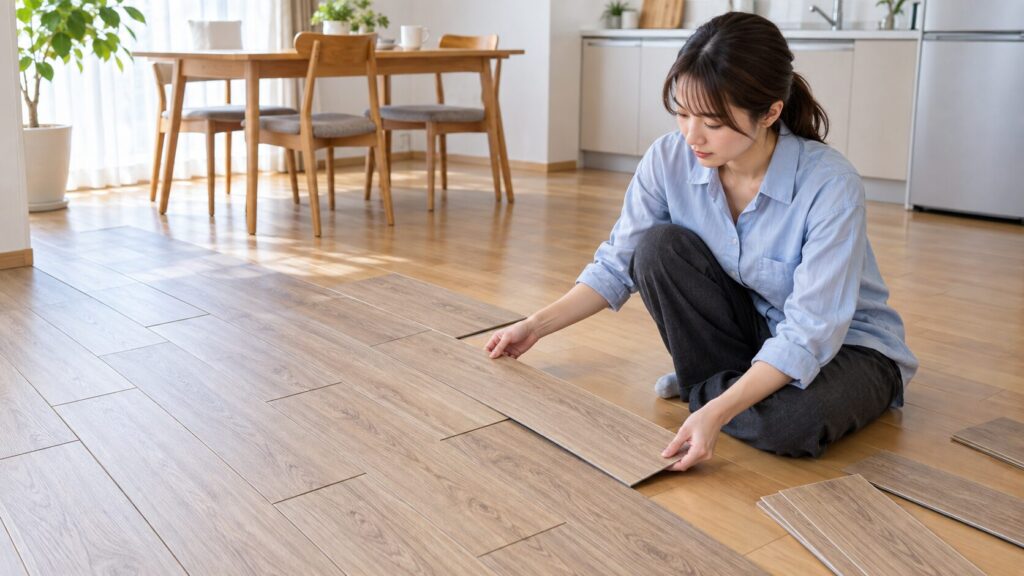 置くだけフロアタイルとは 賃貸でも使いやすい床材の特徴