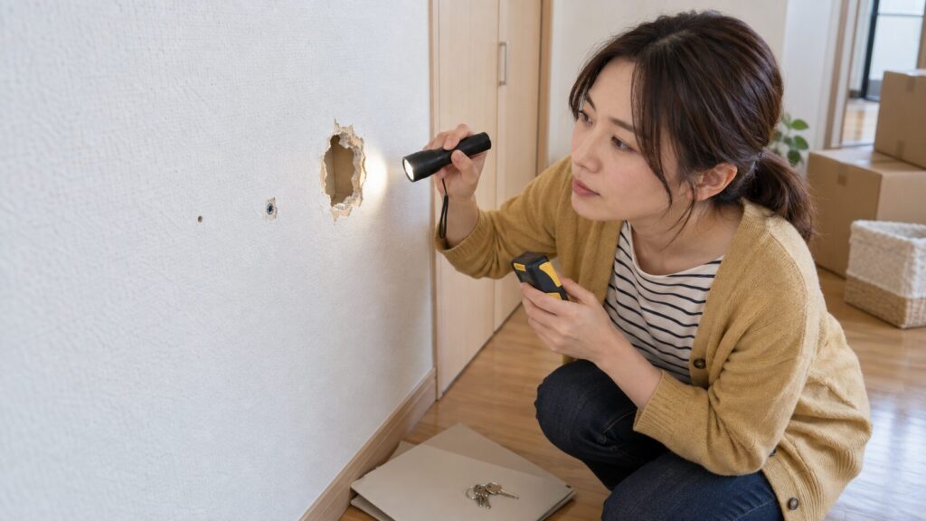 補修前に確認したい穴の状態と壁内部 賃貸物件の条件