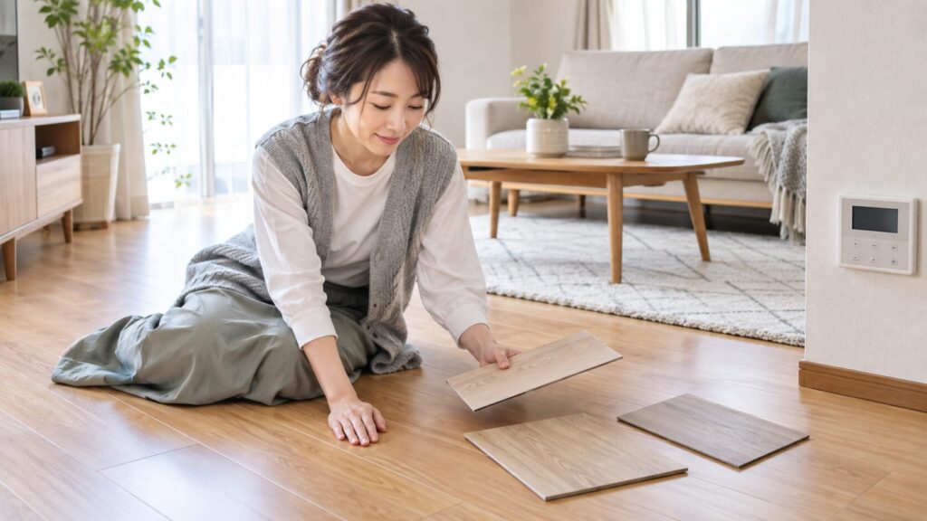 床暖房に置くだけフロアタイルを使うときの確認ポイント