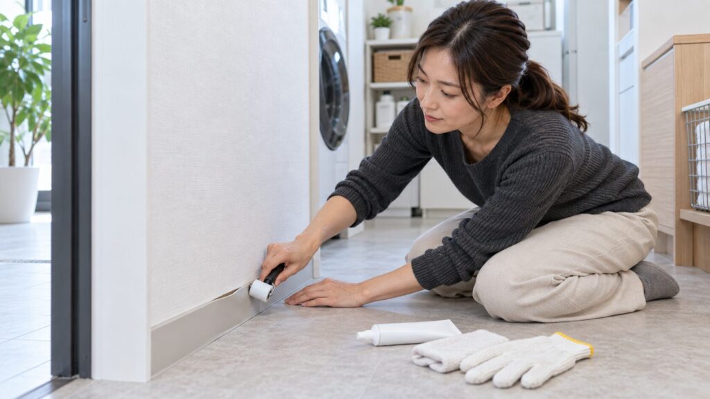 ソフト巾木の剥がれや浮きをDIYで貼り直す方法