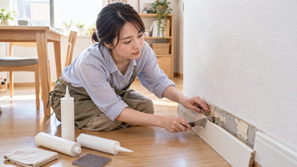 巾木補修で失敗しやすい接着剤選びと下地確認のポイント