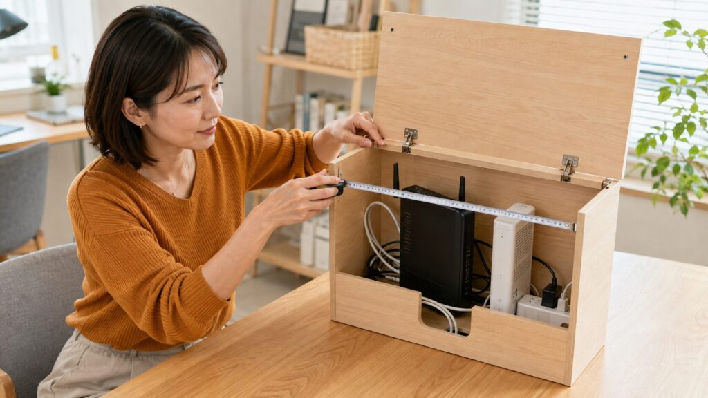 ルーター収納ボックスを選ぶときに確認したいサイズと使いやすさ