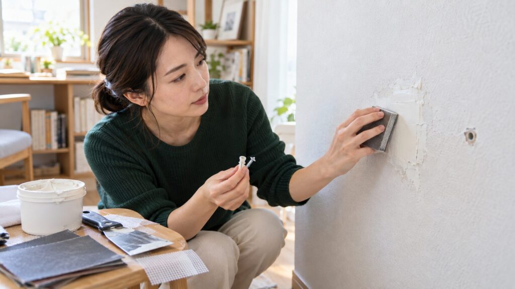 石膏ボード壁の穴補修でよくある失敗と疑問