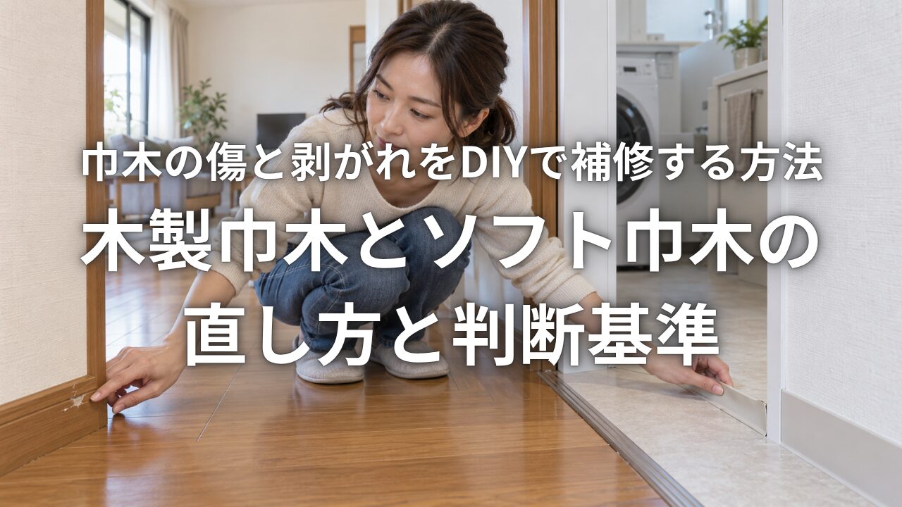 巾木の傷と剥がれをDIYで補修する方法 木製巾木とソフト巾木の直し方と判断基準