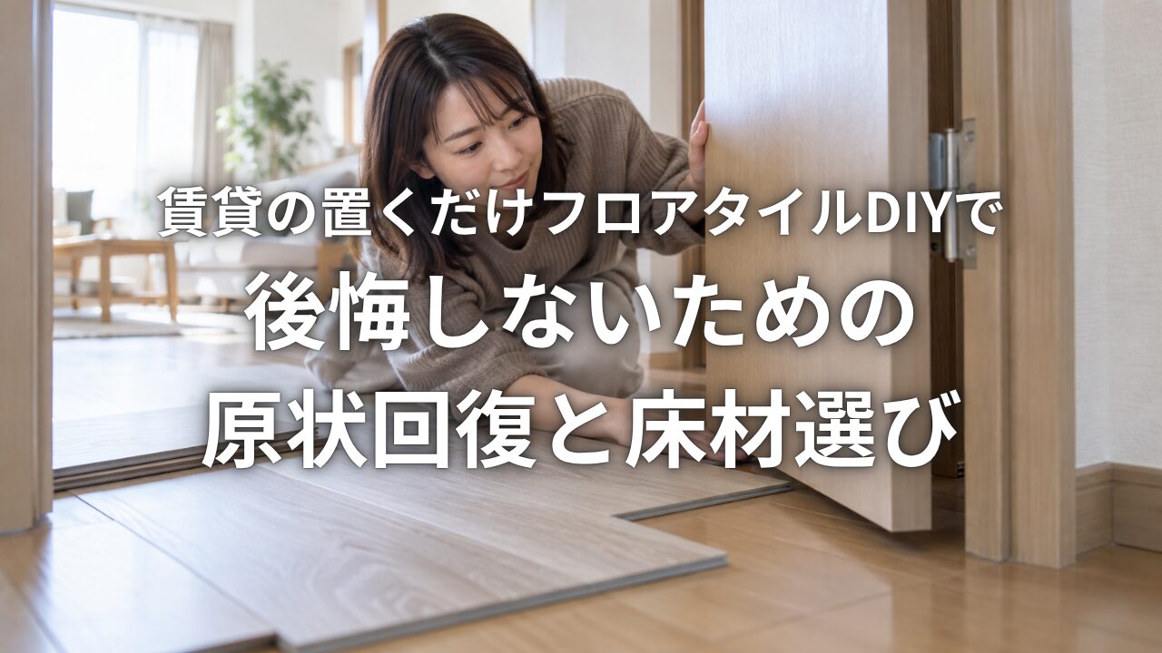 賃貸の置くだけフロアタイルDIYで後悔しないための原状回復と床材選び