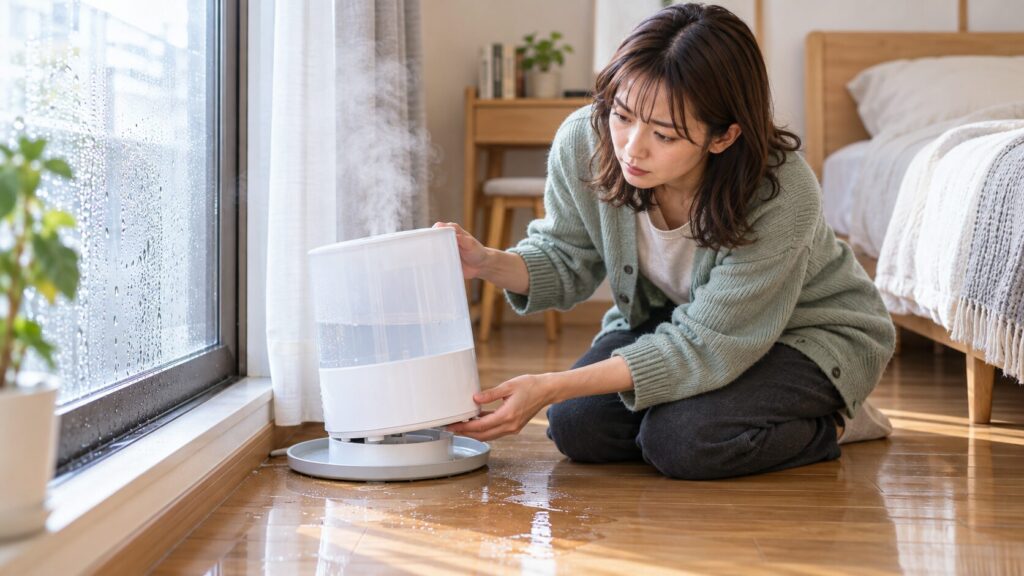 加湿器で床が濡れる原因とは 水滴が発生する仕組みと主な要因