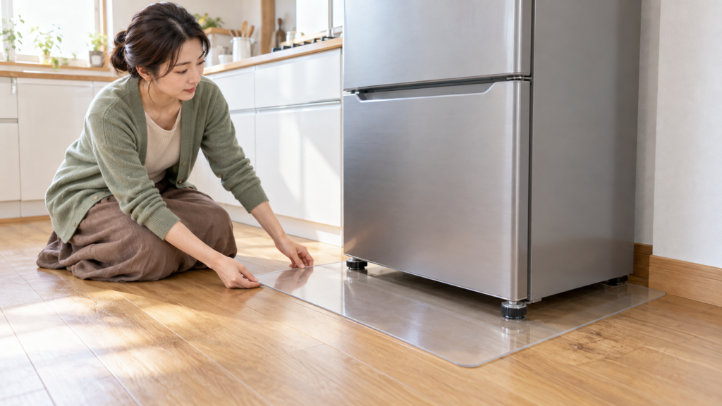 冷蔵庫マットとは 床を保護する役割と使用上の限界