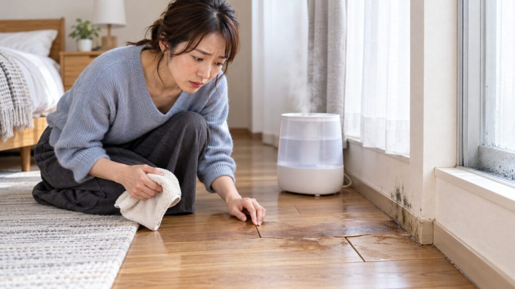 賃貸のフローリングが水分で傷む理由と変色やカビのリスク