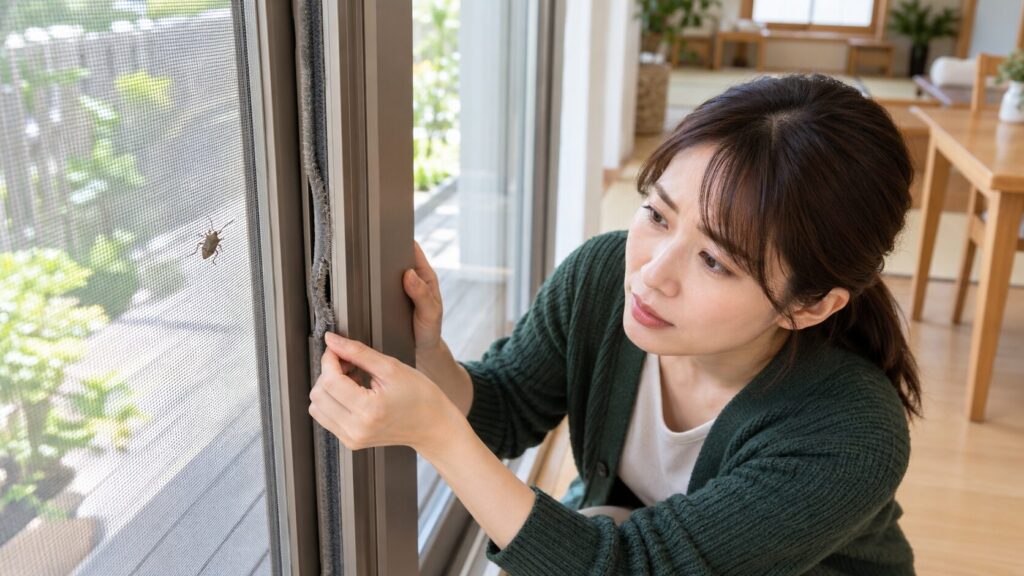 網戸のモヘアとは カメムシの侵入につながる劣化と隙間の確認ポイント