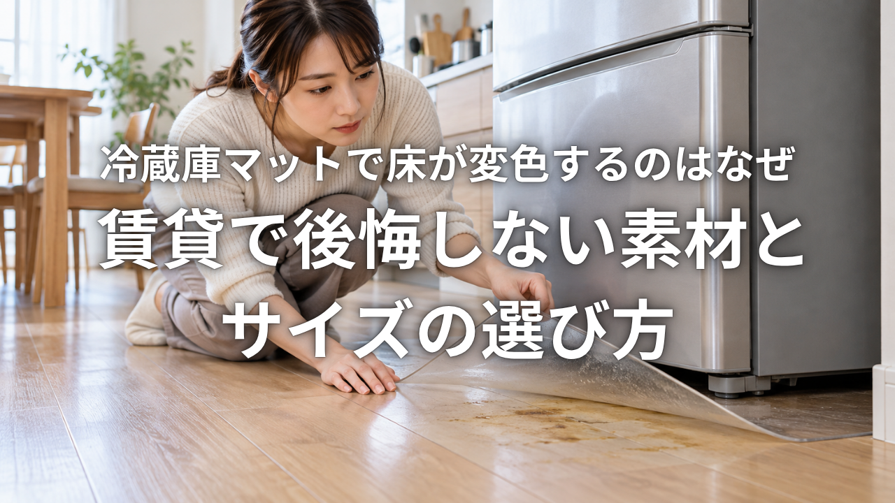 冷蔵庫マットで床が変色するのはなぜ 賃貸で後悔しない素材とサイズの選び方