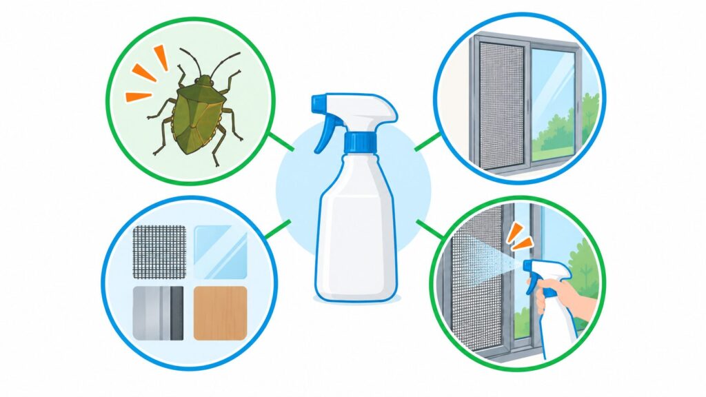 網戸や窓への使用可否と使用できる素材を確認する